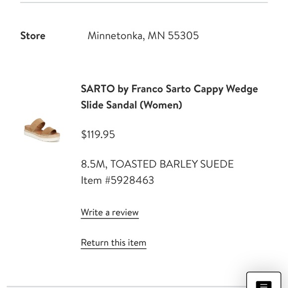 Wedge Slide Sandal by Franco Sarto - Picture 3 of 4